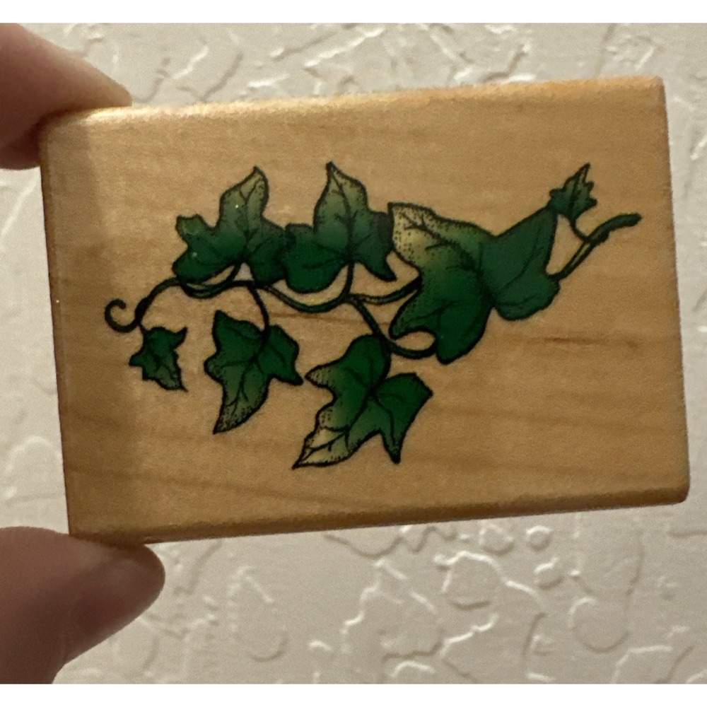 Comotion Ivy Leaf Vine Border 828‎ Wood Mounted Rubber Stamp